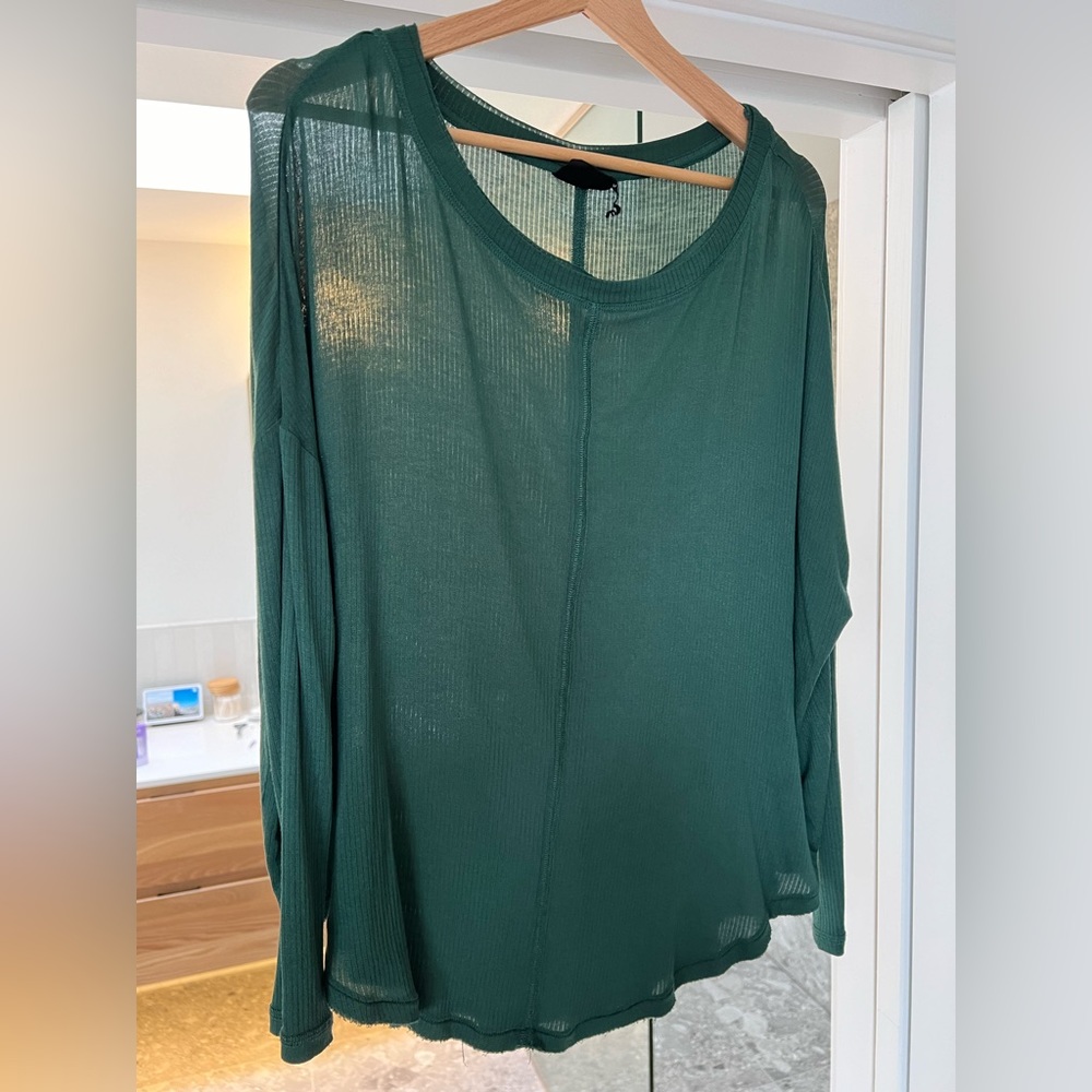 Lightly sheer long sleeve top from Urban Outfitters